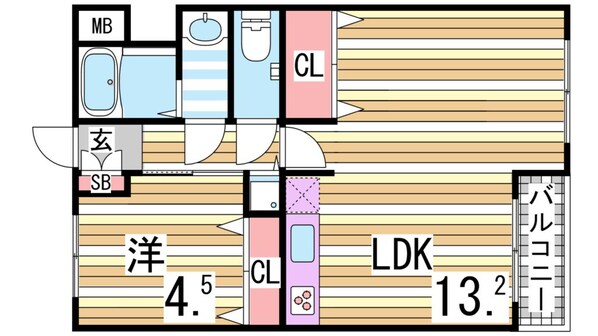 リアルテ霞ヶ丘の物件間取画像